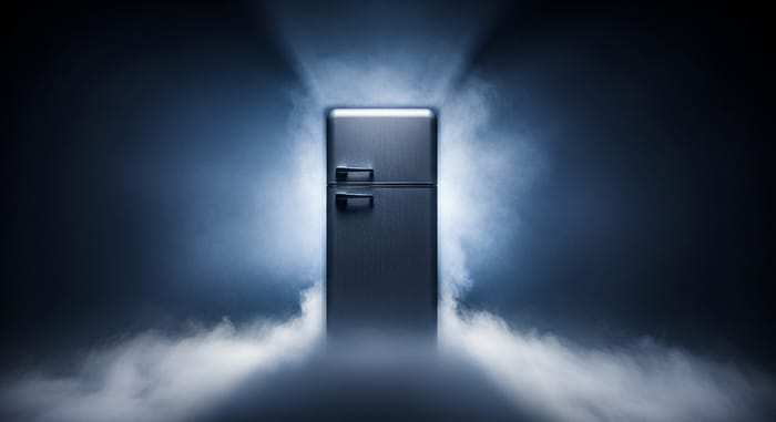 Mysterious Refrigerator in Dark Fog Mysterious Refrigerator in Dark Fog