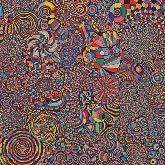 Intriguing Abstract Patterns Showcasing Geometric Shapes & Colors Intriguing Abstract Patterns Showcasing Geometric Shapes & Colors