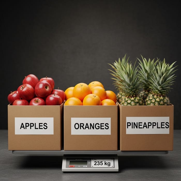 Solve the Fruit Boxes Weight Puzzle