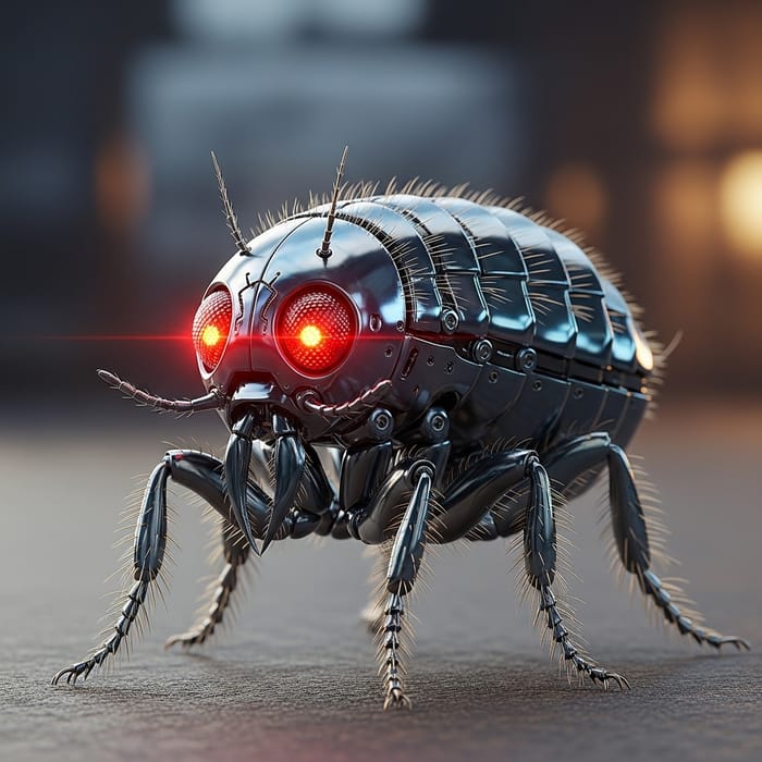 Terminator-Inspired Robotic Fighter with Flea Design Terminator-Inspired Robotic Fighter with Flea Design