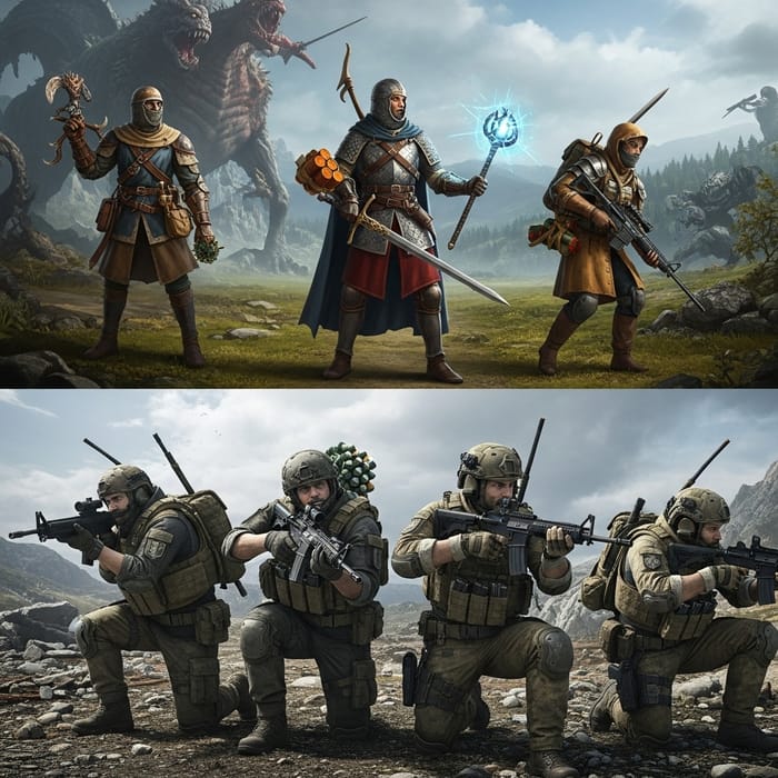 The Witcher 3 Characters in Counter Strike - Medieval Fantasy to Modern Warfare Crossover