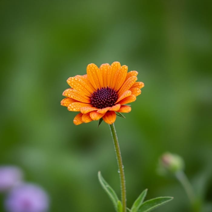 Beautiful Blossoming Flower in Sunlight