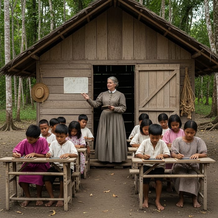 19th Century Philippines Education: Traditional Classroom Setting 19th Century Philippines Education: Traditional Classroom Setting
