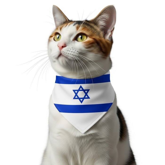 Israeli Flag Cat | Pride & Dignity Inspiring Image