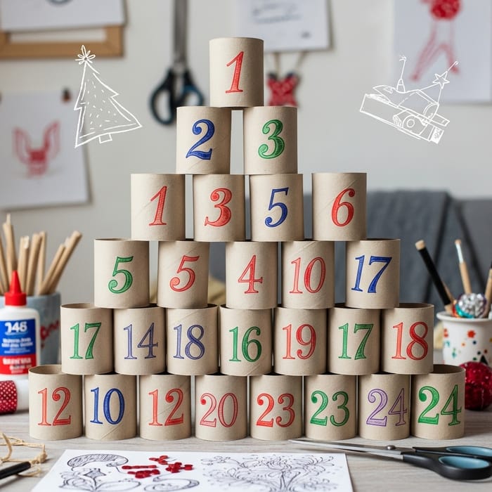 Handmade Advent Calendar: Creative Toilet Paper Roll Crafts Handmade Advent Calendar: Creative Toilet Paper Roll Crafts