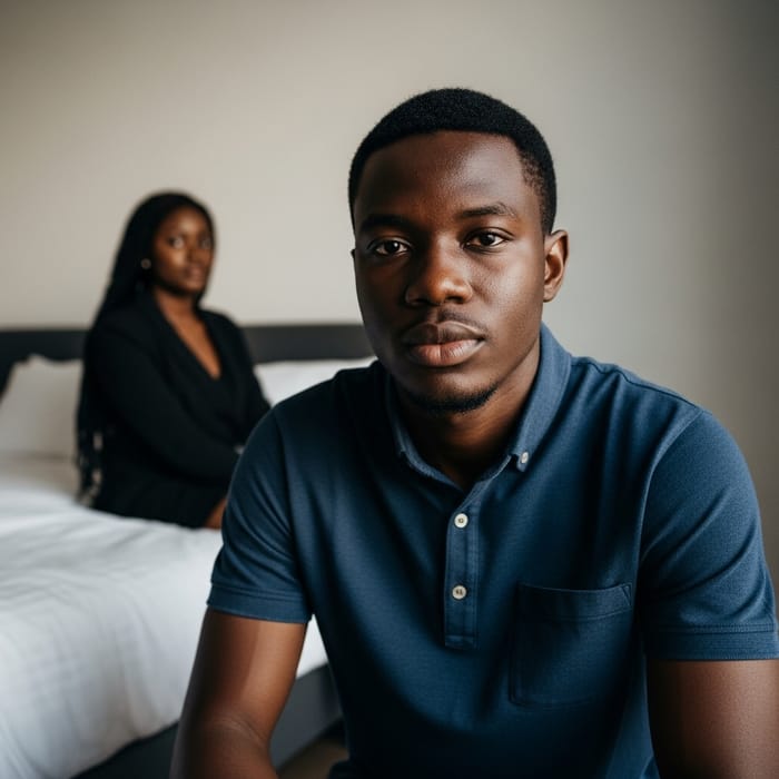 Intense Portrayal: African Man and Woman in Contemporary Setting Intense Portrayal: African Man and Woman in Contemporary Setting
