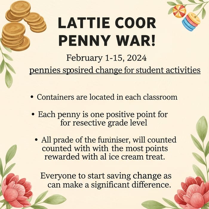 Lattie Coor Penny War Fundraiser 2024 | Support Student Activities Lattie Coor Penny War Fundraiser 2024 | Support Student Activities