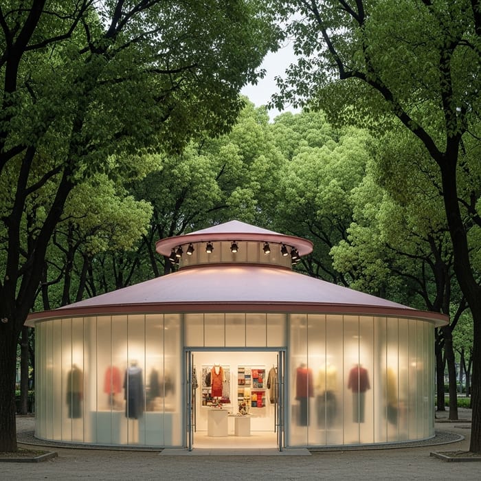Tranquil Knitwear & Textile Pavilion with Unique Design