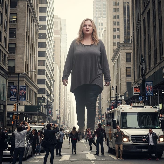 Giantess Rampaging the City - A Surreal Daylight Spectacle Giantess Rampaging the City - A Surreal Daylight Spectacle