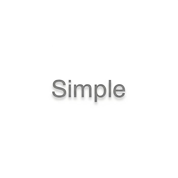 Minimalistic Text Design on White Background