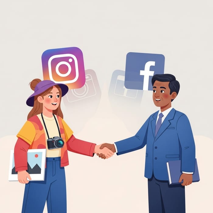 Instagram and Facebook Handshake - A Visual Harmony Instagram and Facebook Handshake - A Visual Harmony