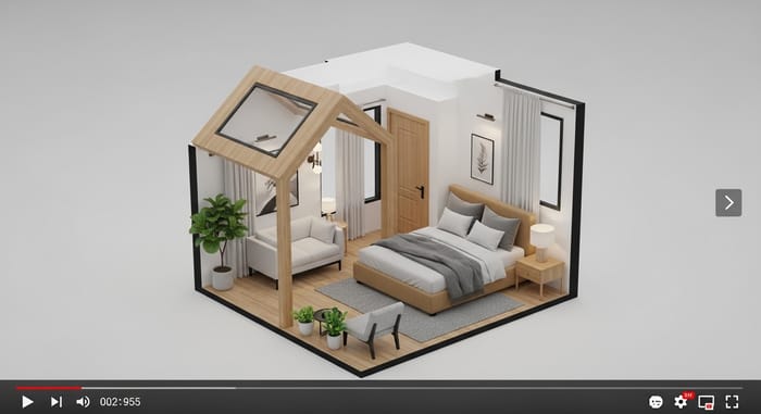 Modern 3D House Thumbnail Design to Capture Viewer Attention Modern 3D House Thumbnail Design to Capture Viewer Attention