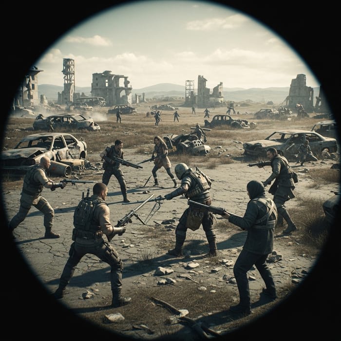 Dystopian Wasteland: A Post-Apocalyptic Scene Dystopian Wasteland: A Post-Apocalyptic Scene