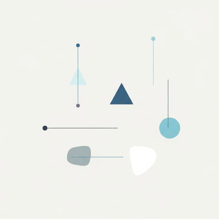 Abstract Minimalist Scene: Tranquil Geometric Designs in Soft Colors Abstract Minimalist Scene: Tranquil Geometric Designs in Soft Colors