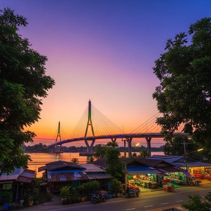 Vibrant Bridge of Friendship in Nong Khai Vibrant Bridge of Friendship in Nong Khai