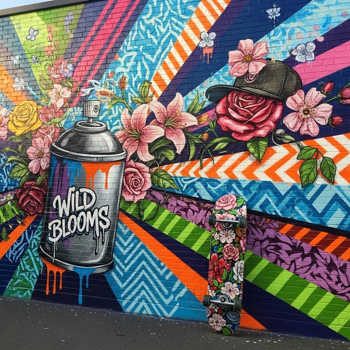 Floral Motifs and Geometric Patterns in Street Culture Design