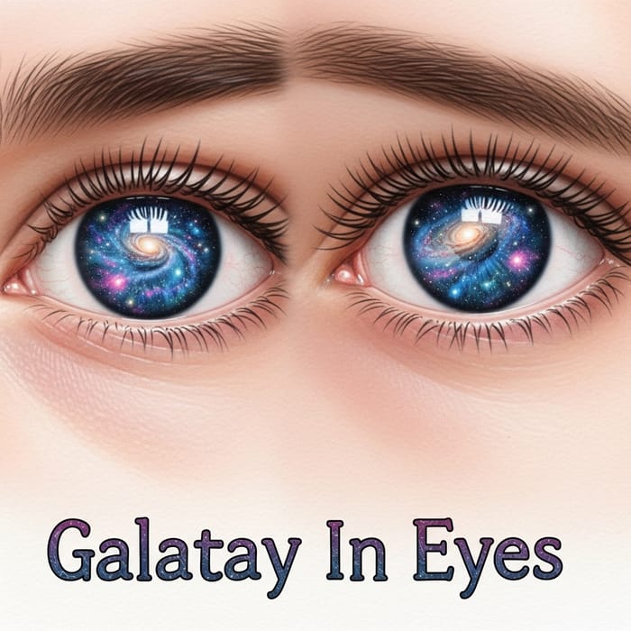 Galaxies in Eyes Illustration Galaxies in Eyes Illustration
