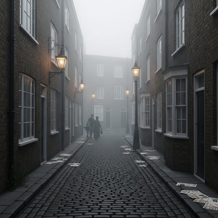 Enigmatic Foggy Alley of Victorian London Enigmatic Foggy Alley of Victorian London