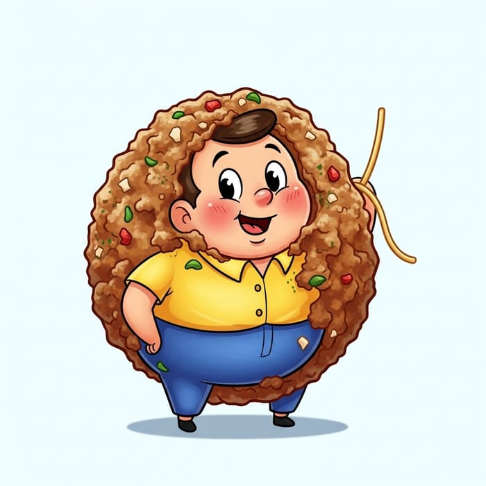 Character Fusion: Animated Character with Meatball Character Fusion: Animated Character with Meatball