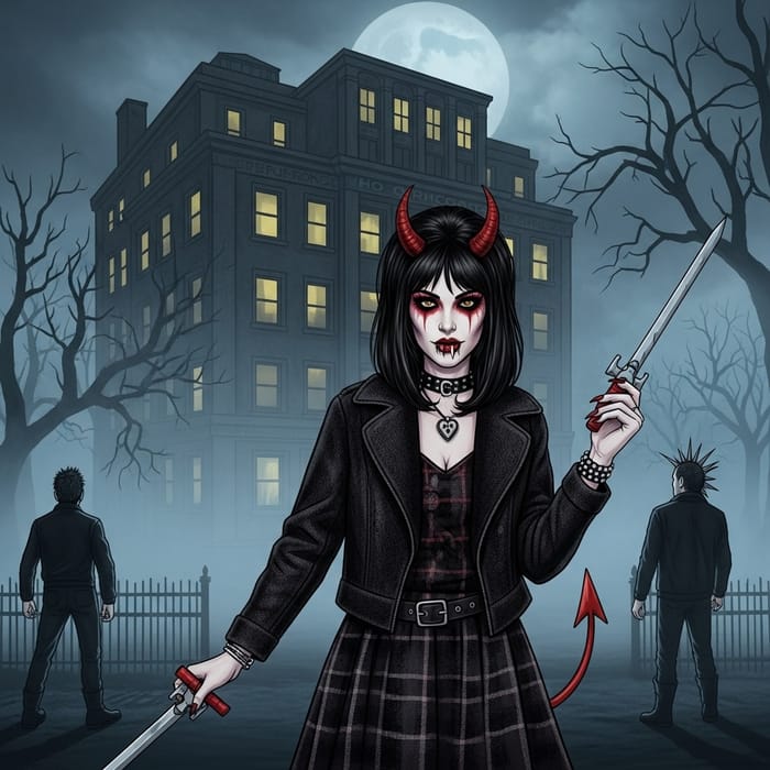 Horror Punk She-Devil: '60s Fashion Illustration Horror Punk She-Devil: '60s Fashion Illustration
