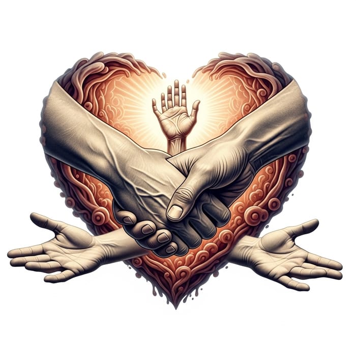 Eternal Love: Interlocking Hands Embracing Humanity Eternal Love: Interlocking Hands Embracing Humanity