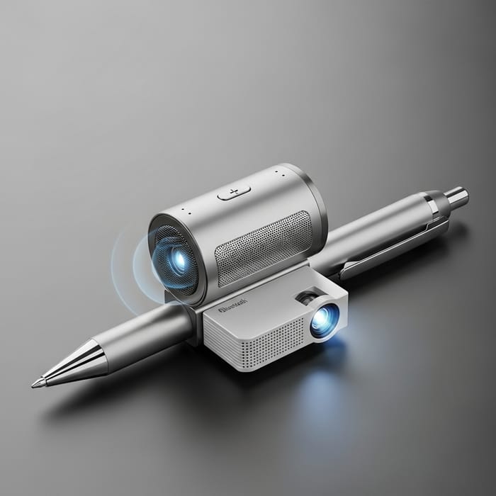 Smart Ballpen with Built-In Bluetooth Speaker & Projector