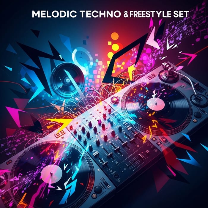 Melodic Techno Album Art featuring Freestyle Mixing Theme Melodic Techno Album Art featuring Freestyle Mixing Theme