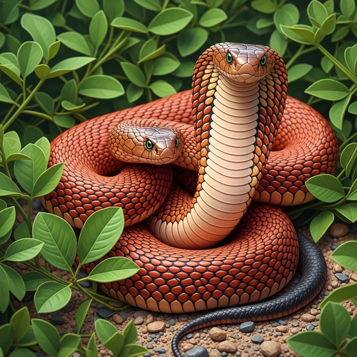 Vivid Desert Cobra in Natural Habitat | Snake Scene Vivid Desert Cobra in Natural Habitat | Snake Scene