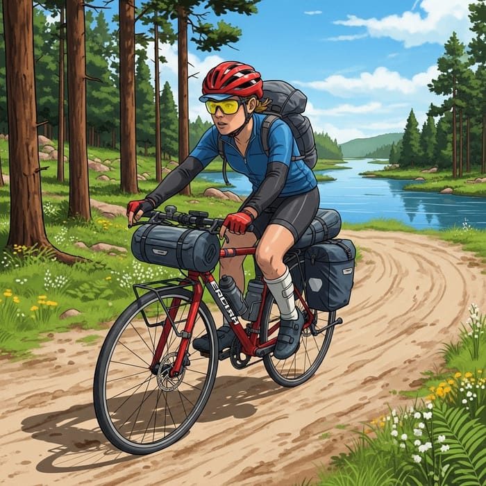 Inspiring Cyclist's Journey Through Nature's Wonders Inspiring Cyclist's Journey Through Nature's Wonders