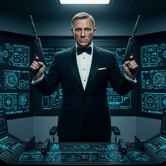 Agent 007 | Mysterious Spy Master in Black Tuxedo
