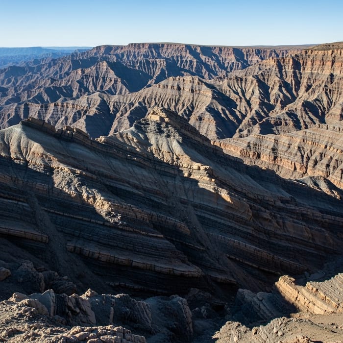 Abstract Shale Formations in Mesmerizing Panorama Abstract Shale Formations in Mesmerizing Panorama