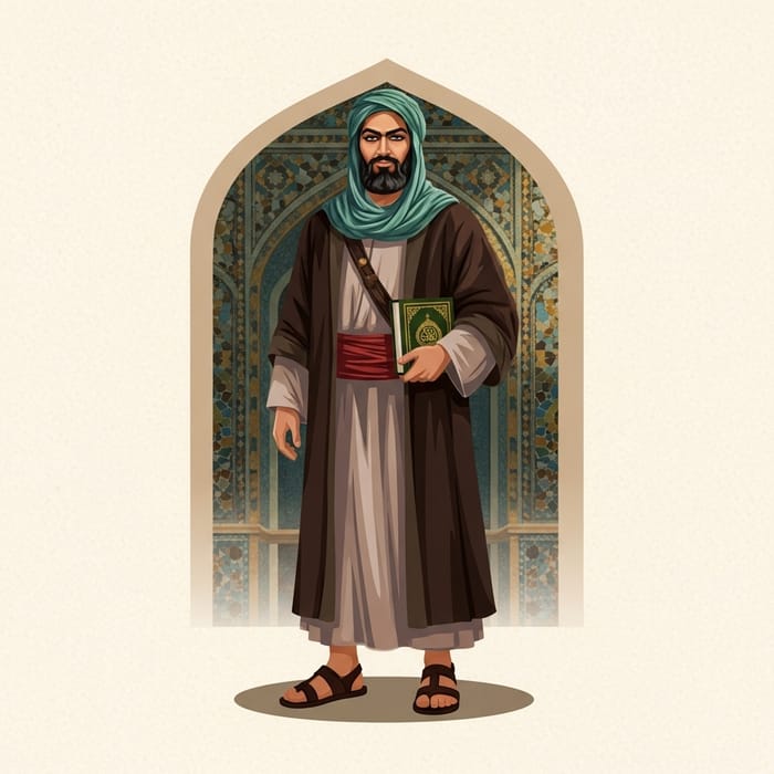 Ali ibn Abi Talib in Arabic - Illustration & Description Ali ibn Abi Talib in Arabic - Illustration & Description