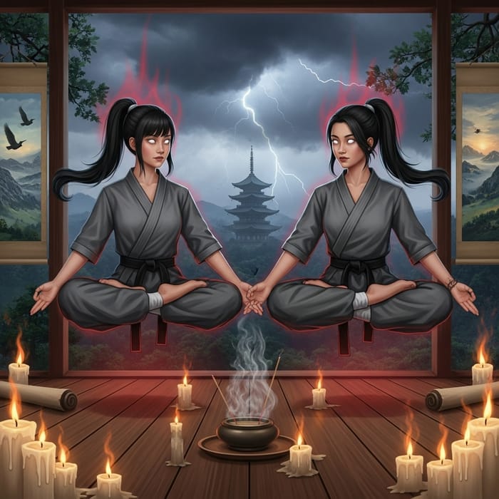 Empowered American Korean Women | Mystical Yoga Levitation