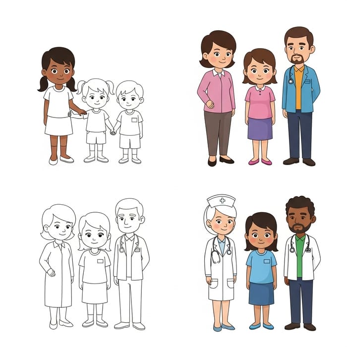 Educational Cartoon Characters for Kids' Health Information Series Educational Cartoon Characters for Kids' Health Information Series