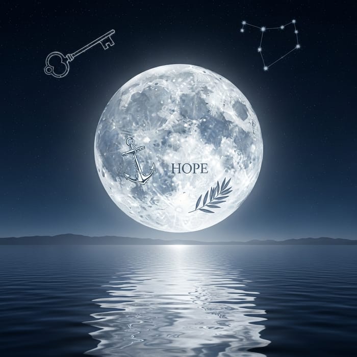 Moon Hope & Optimism | Symbolic Moonlit Scene for Positivity Moon Hope & Optimism | Symbolic Moonlit Scene for Positivity