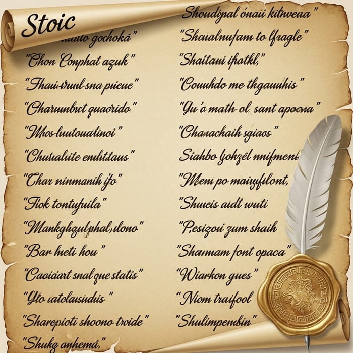 Ancient Stoic Quotes on Parchment | Wisdom & Knowledge