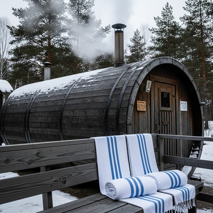 Russian Banya Barrel - Ultimate Winter Experience
