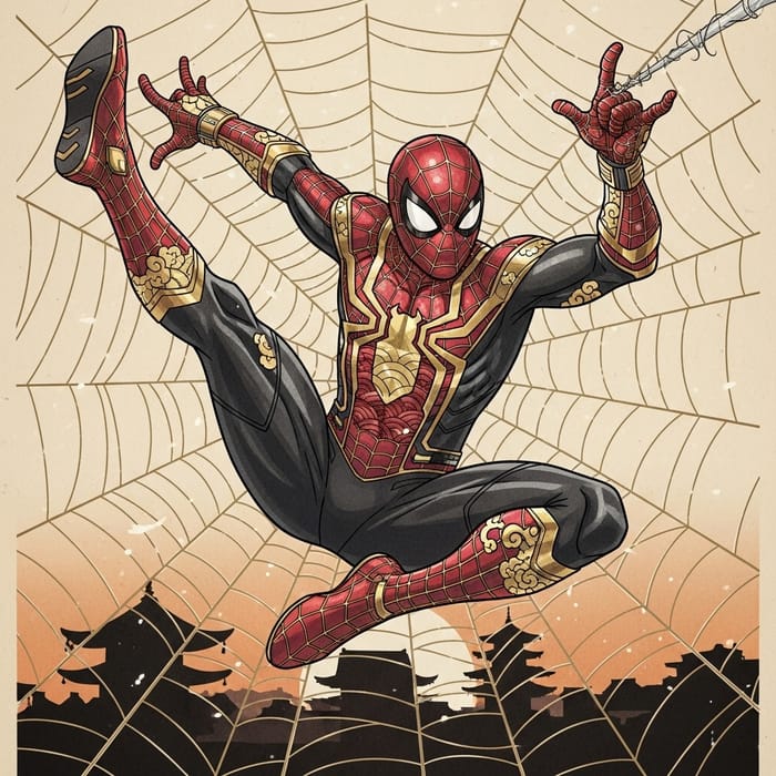 Japanese Iron Spiderman Action Pose Japanese Iron Spiderman Action Pose