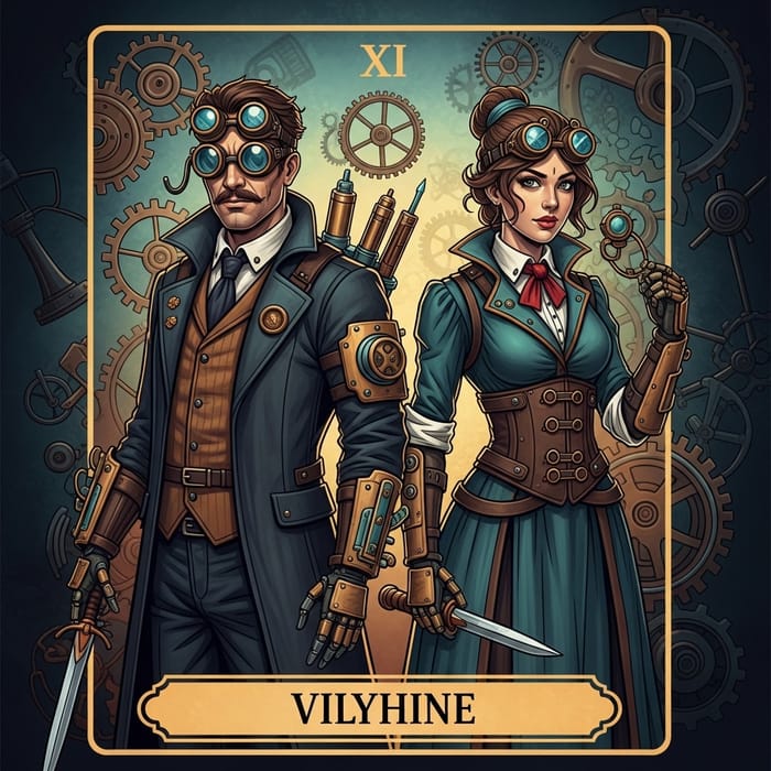 Imaginative Steampunk Tarot Card Inventors
