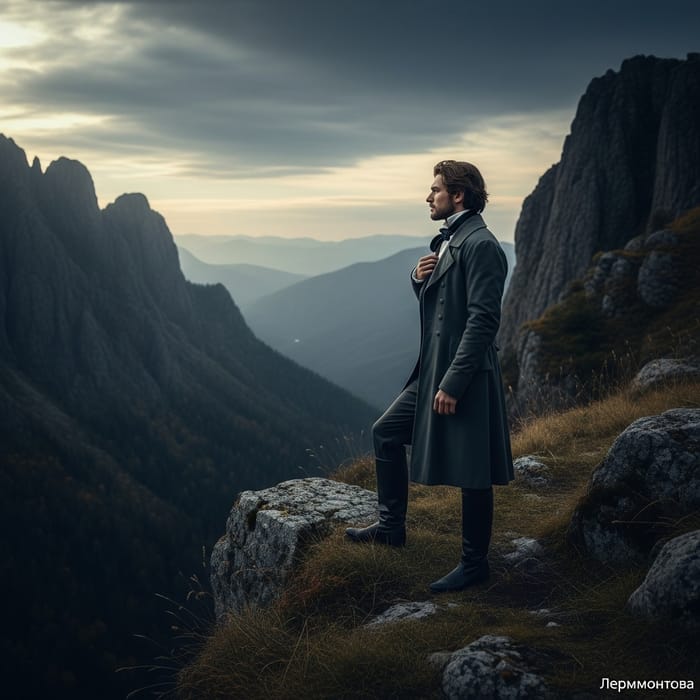Mikhail Lermontov Inspired Romantic Mountain Landscape