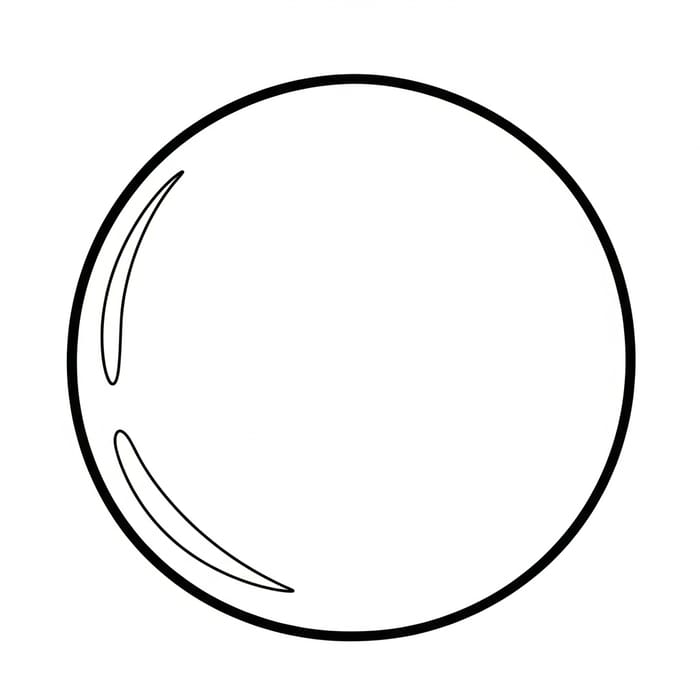 Simple Ball Coloring Page for Toddlers