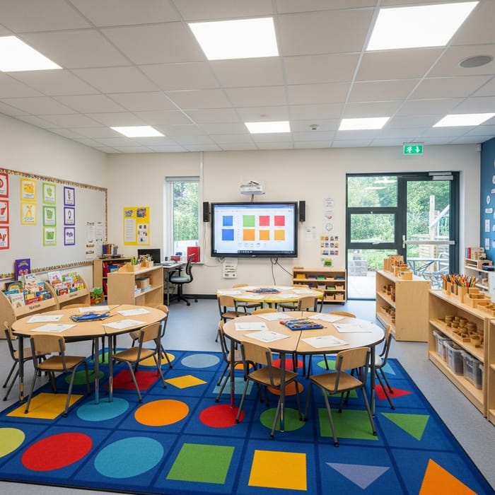 Interactive Classroom Design with Shapes, Books, and Technology Interactive Classroom Design with Shapes, Books, and Technology