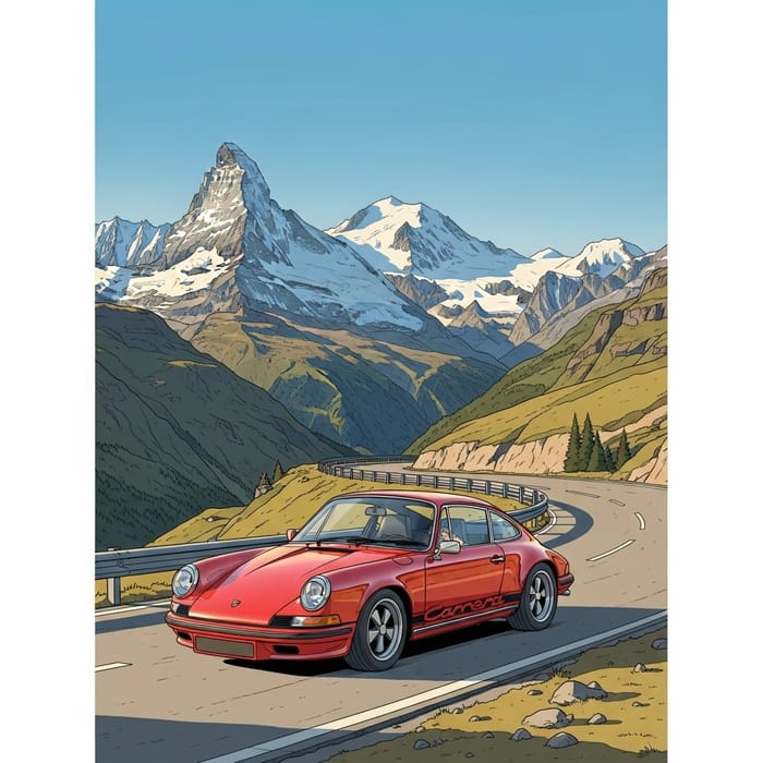 Classic Porsche 911 Road Trip Through the Alps
