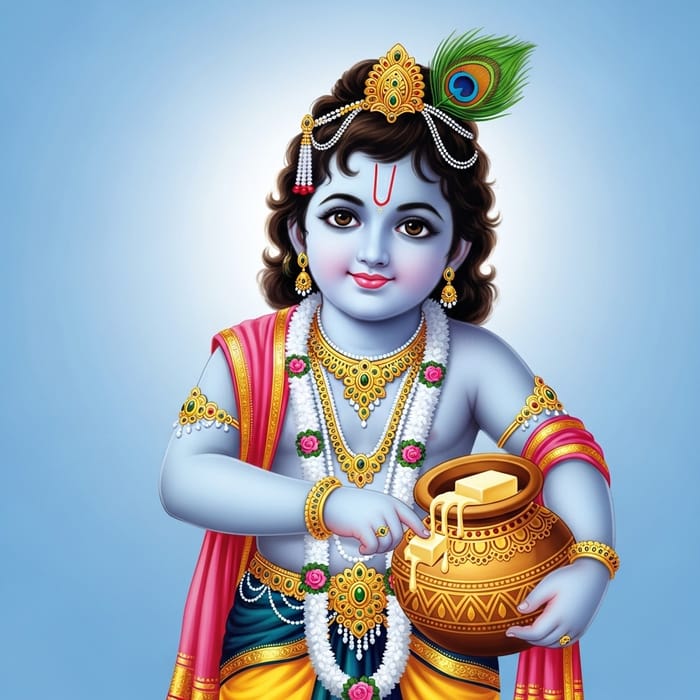 Lord Krishna: The Mischievous Butter Thief Lord Krishna: The Mischievous Butter Thief