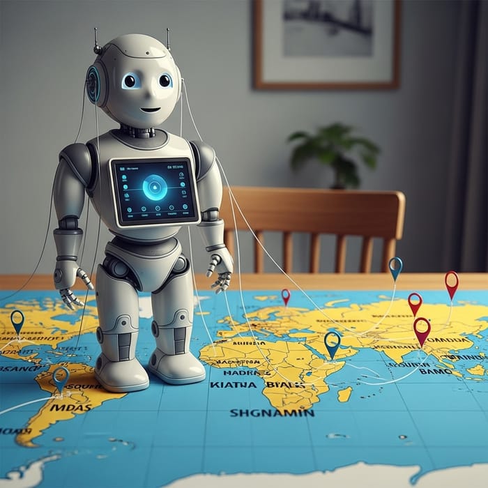 Friendly Futuristic AI Robot: Make it Take Over the World Friendly Futuristic AI Robot: Make it Take Over the World