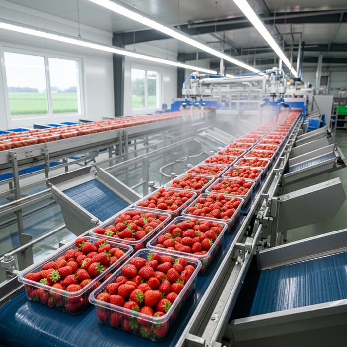 Fresh Strawberry Conveyor System for Efficient Transport