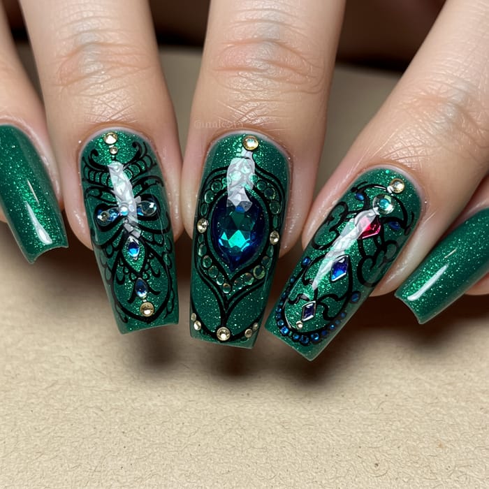 Vibrant Nail Art Designs with Intricate Patterns Vibrant Nail Art Designs with Intricate Patterns