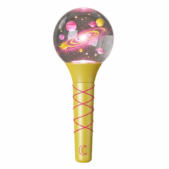 Kpop Lightstick: Cosmic Design in Baby Yellow & Hot Pink