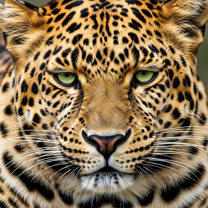 Close-Up of a Leopard's Majestic Head Close-Up of a Leopard's Majestic Head