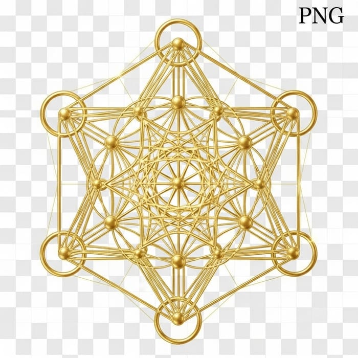 Gold Metatron's Cube PNG Gold Metatron's Cube PNG